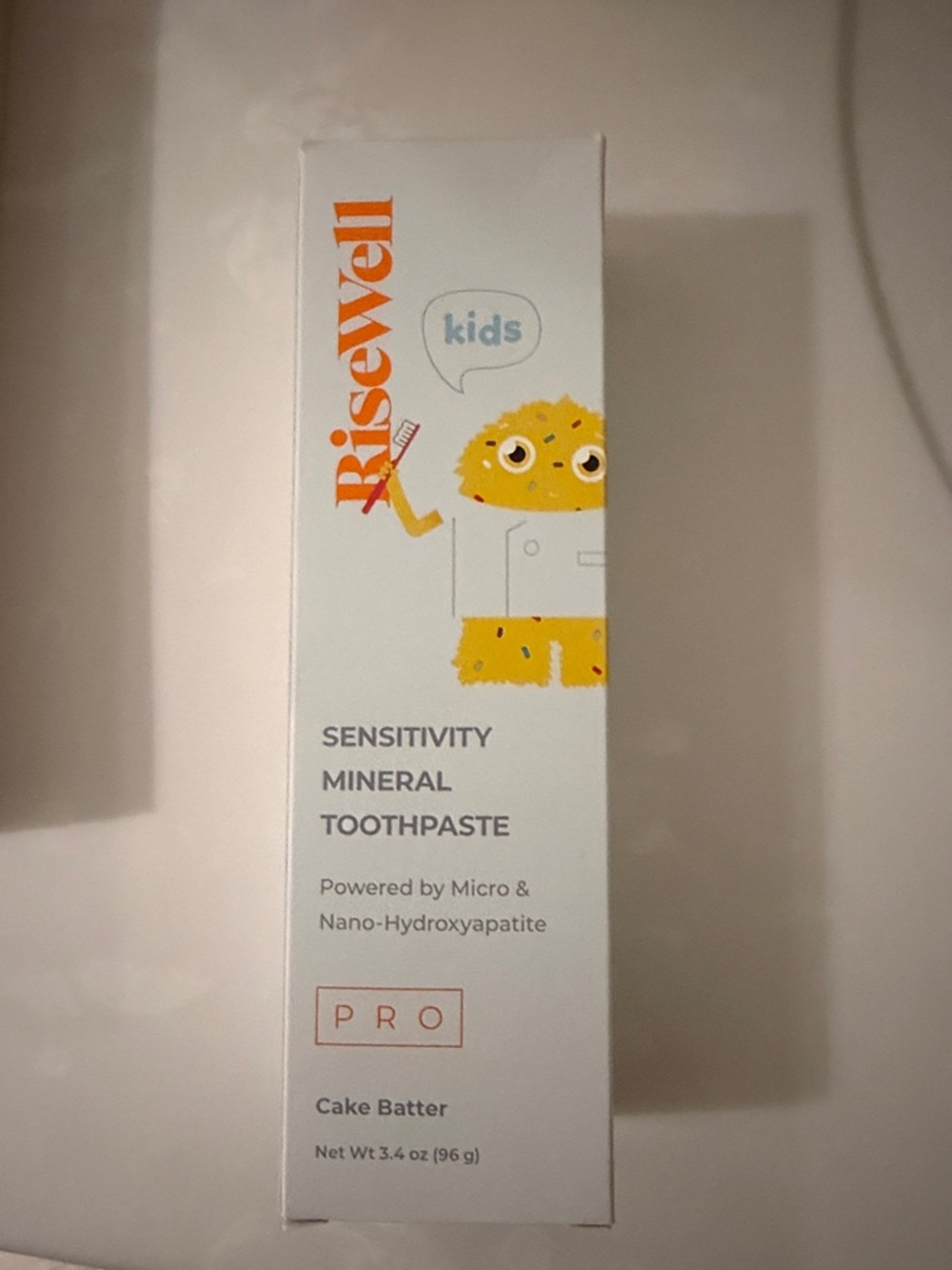 Risewell Kids Sensitivity Mineral Toothpaste - Cake Batter - White & Yellow